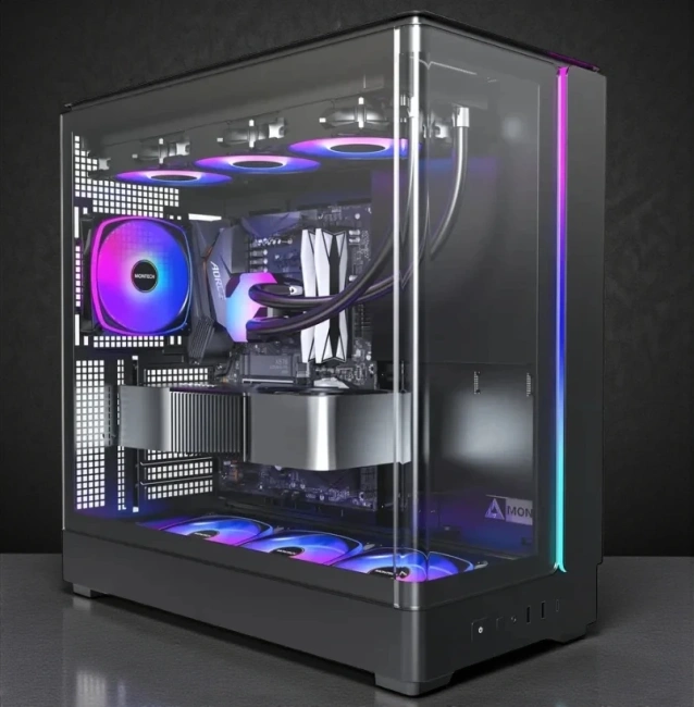 Игровой компьютер 990462 (Ryzen 5 5500 3,6 ГГц/AMD B550/32 ГБ 3,2 ГГц/1024 ГБ SSD/RTX 5050 8 ГБ/Wi-Fi/650W/Montech KING 45 Black) - купить по выгодной цене!